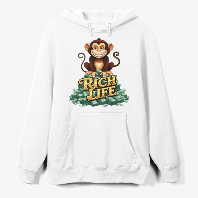 "Rich Life Monkey Mascot Logo Design"