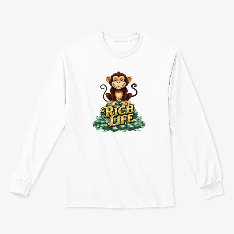 "Rich Life Monkey Mascot Logo Design"