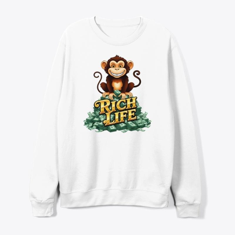 "Rich Life Monkey Mascot Logo Design"