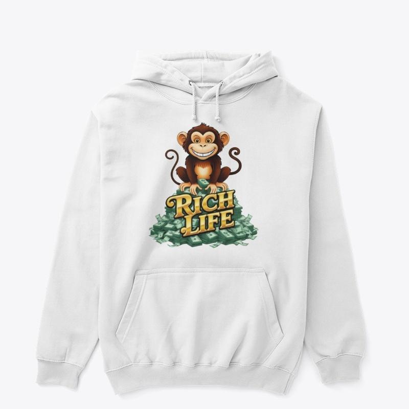 "Rich Life Monkey Mascot Logo Design"