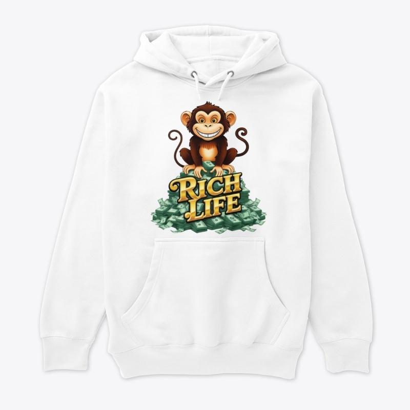 "Rich Life Monkey Mascot Logo Design"