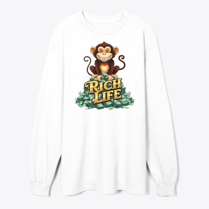 "Rich Life Monkey Mascot Logo Design"